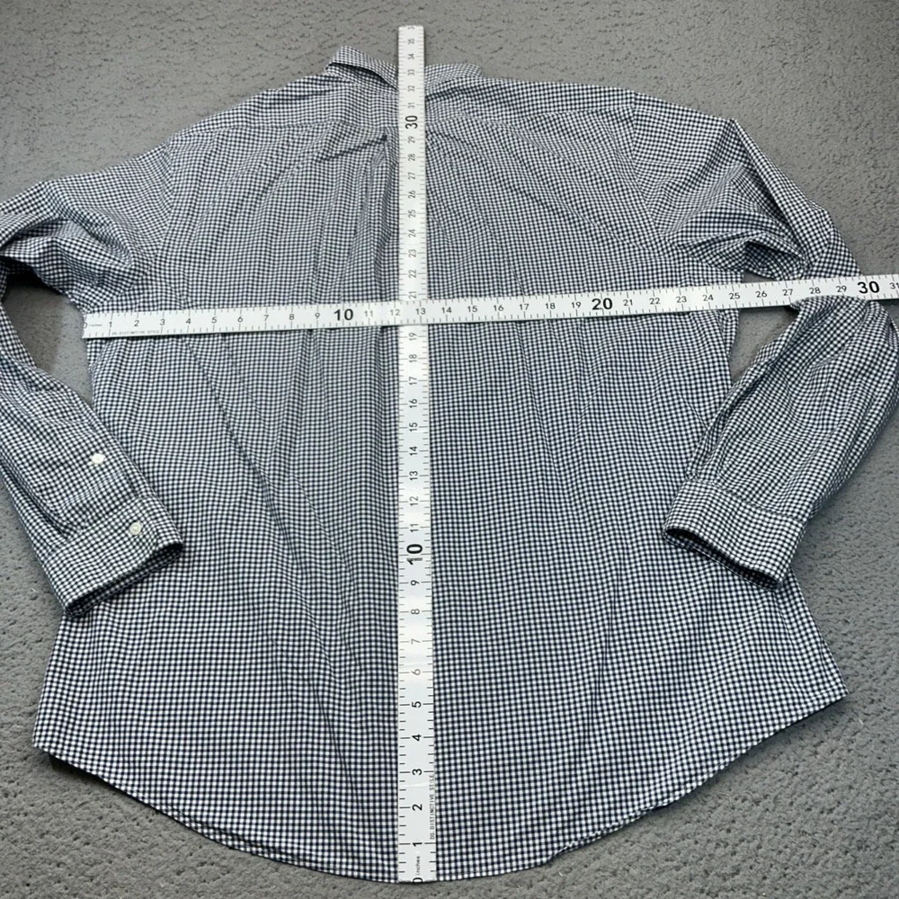 Polo Ralph Lauren Shirt Mens XL Navy Gingham Custom Fit Button Down Preppy